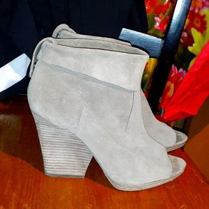 Gray ankle boots
